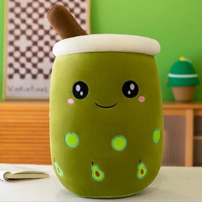 Plushie Jumbo Bubble Tea, 16 Styles, 9-28" | 22-70cm plush toy – – Avocado/Open Eyes – Image 10 | Plushie Produce
