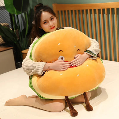 Plushie Kawaii Hamburger, Two Styles, 6-28" | 15-70 cm plush toy – – – Image 10 | Plushie Produce