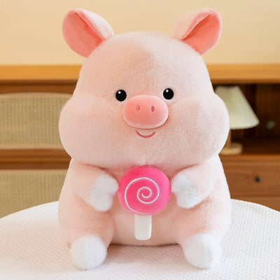 Plushie Lollipop-Holding Pig Plushie, 8-20" | 21-50 cm plush toy – – 21cm – Image 7 | Plushie Produce
