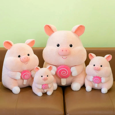 Plushie Lollipop-Holding Pig Plushie, 8-20" | 21-50 cm plush toy – – – Image 6 | Plushie Produce