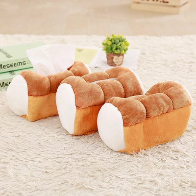 Plushie Novelty Loaf of Bread Tissue Holder, 10" | 25cm plush toy – – – Image 5 | Plushie Produce