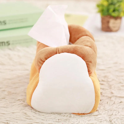 Plushie Novelty Loaf of Bread Tissue Holder, 10" | 25cm plush toy – – – Image 6 | Plushie Produce