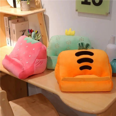 Plushie Phone/Tablet Stand in Four Food Styles, 12" | 30 cm plush toy – – – Image 1 | Plushie Produce