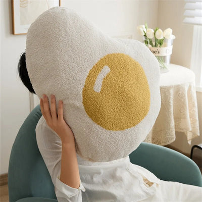 Plushie Poached Egg Throw Pillow, 20" | 50 cm plush toy – – – Image 2 | Plushie Produce