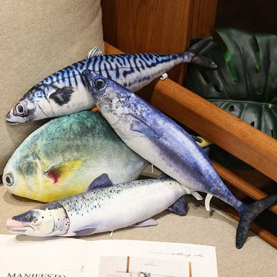 Plushie Realistic 3d Fish Collection, Four Fish, up to 39" | 100 cm long plush toy – – – Image 1 | Plushie Produce