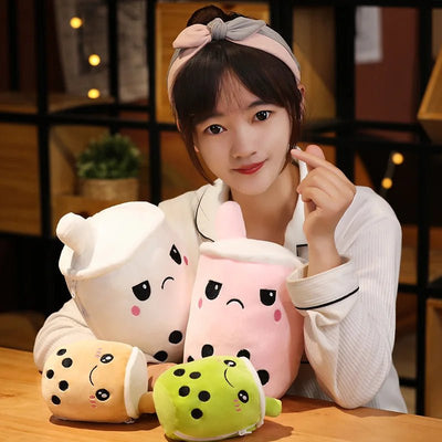Plushie Reversible Boba Tea Toy, 6-10" | 15-25 cm plush toy – – – Image 5 | Plushie Produce