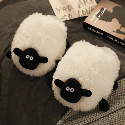 Plushie Sheep Slippers, US Men 4-8.5/ Women 5.5-10 plush toy – – – Image 2 | Plushie Produce