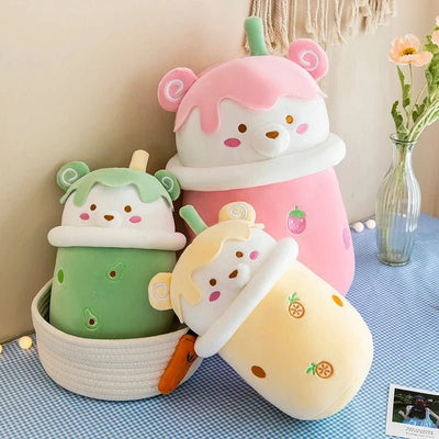 Plushie Teddy Bear Boba Teas, Three Styles, 10-16" | 25-40 cm plush toy – – – Image 2 | Plushie Produce