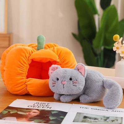 Pumpkin Plushie with Hidden Stuffed Animal plush toy – – – Image 3 | Plushie Produce