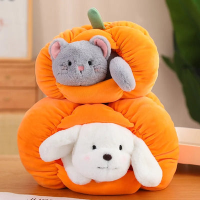 Pumpkin Plushie with Hidden Stuffed Animal plush toy – – – Image 5 | Plushie Produce