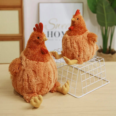 Realistic Sitting Chicken Plushie, 3 Sizes, 9-18" | 23-45 cm plush toy – – – Image 3 | Plushie Produce