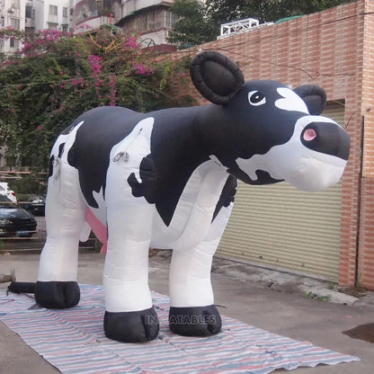 Realistic Standing Inflatable Cow – Customizable Life-Size Animal Decor plush toy – – 8m/26ftLong – Image 1 | Plushie Produce