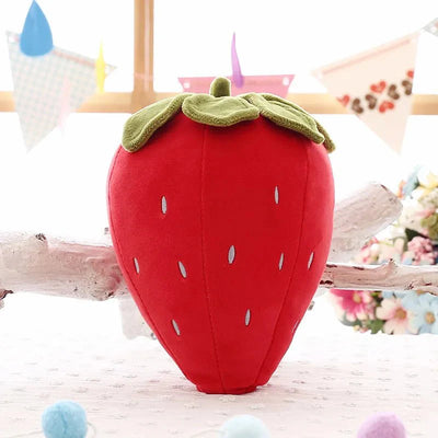 Realistic Strawberry Plushie, Two Colors, 8" | 20 cm plush toy – – – Image 9 | Plushie Produce