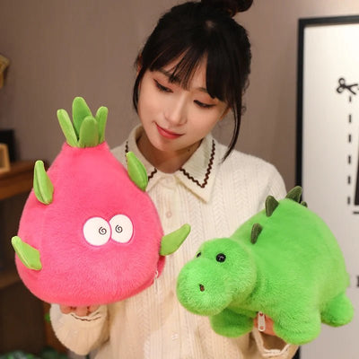Reversible Dragon Fruit and Dinosaur Plushie – 2-in-1 Plush Toy plush toy – – – Image 3 | Plushie Produce