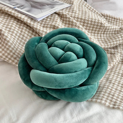 Rose Knot Plushie Throw Pillow, 11" | 28 cm 🌹 plush toy – – Green – Image 7 | Plushie Produce