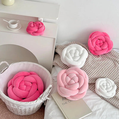 Rose Knot Plushie Throw Pillow, 11" | 28 cm 🌹 plush toy – – – Image 5 | Plushie Produce