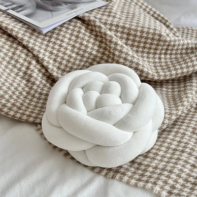 Rose Knot Plushie Throw Pillow, 11" | 28 cm 🌹 plush toy – – White – Image 10 | Plushie Produce