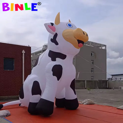 Sitting Inflatable Cow – Giant Customizable Cow Decoration plush toy – – – Image 2 | Plushie Produce