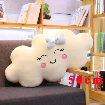 Smiling Kawaii Cloud Plushie, 20-35" | 50-90 cm plush toy – – 50cm blue – Image 17 | Plushie Produce