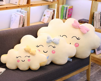 Smiling Kawaii Cloud Plushie, 20-35" | 50-90 cm plush toy – – – Image 1 | Plushie Produce