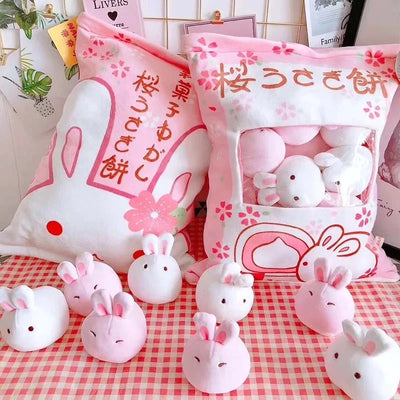 Snack Bag Pillow Plush Toy, Eight Styles, 16" | 40 cm plush toy – – Marshmallow Bunnies (8 pieces) – Image 14 | Plushie Produce