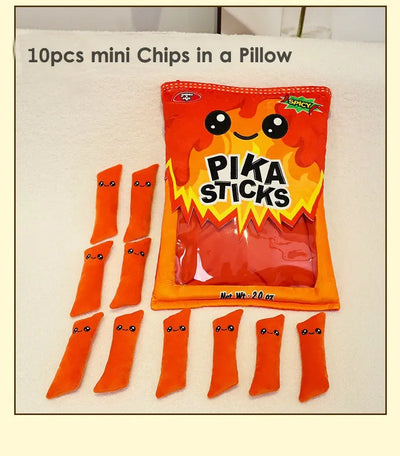 Snack Bag Pillow Plush Toy, Eight Styles, 16" | 40 cm plush toy – – Pika Sticks (10 pieces) – Image 15 | Plushie Produce