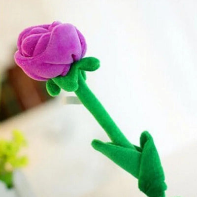Stemmed Rose Plushies, Nine Colors, 13" | 32 cm plush toy – – Purple – Image 9 | Plushie Produce