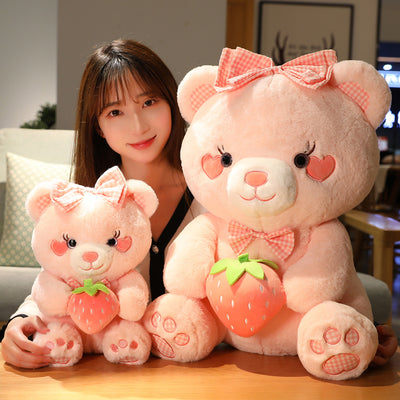 Strawberry Bear Stuffed Animal, 14-34" | 35-85 cm plush toy – – – Image 4 | Plushie Produce