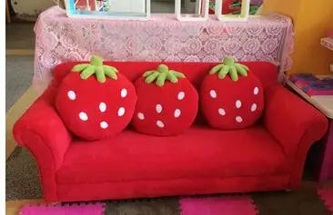 Strawberry Dream Children's Couch Set - Four Colors plush toy – – Red 3-person Couch – Image 19 | Plushie Produce