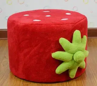 Strawberry Dream Children's Couch Set - Four Colors plush toy – – Red ottoman – Image 9 | Plushie Produce