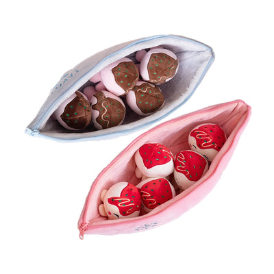 Takoyaki Plushie Set with Zip Lock Storage Boat, 18" | 45 cm plush toy – – – Image 5 | Plushie Produce