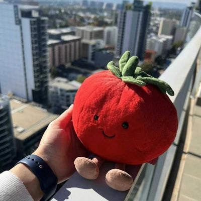 Tomato Plushie, 9" | 24 cm plush toy – – – Image 3 | Plushie Produce