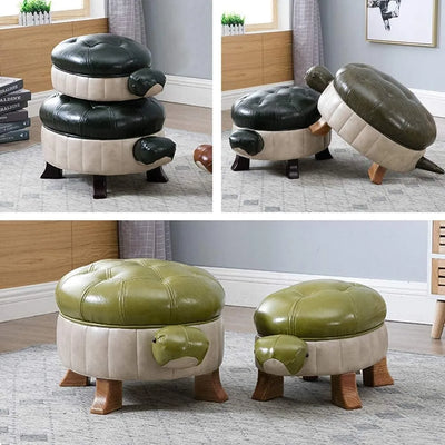 Turtle Time Faux Leather Ottoman - Five Colors plush toy – – – Image 5 | Plushie Produce