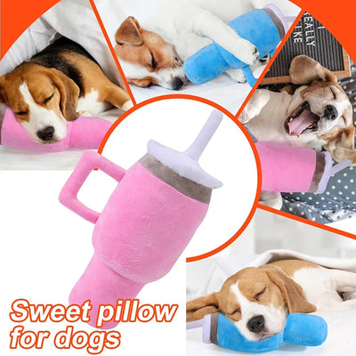 Water Bottle Squeaky Plush Toy for Dogs – Two Colors - 11" | 27 cm plush toy – – – Image 6 | Plushie Produce