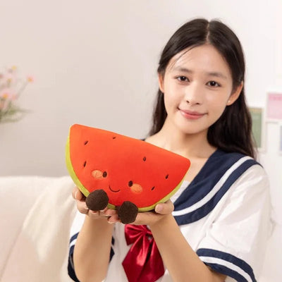 Watermelon Wedge Plushie with Seeds, 8" | 20 cm plush toy – – – Image 2 | Plushie Produce