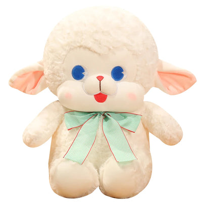 White Lamb Plushie with Bow, 8-16" |20-40 cm plush toy – – – Image 7 | Plushie Produce