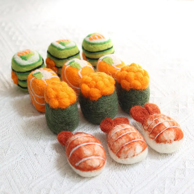 Wool Felt Sushi Plushies – Realistic Mini Food Plush Toys plush toy – – – Image 2 | Plushie Produce