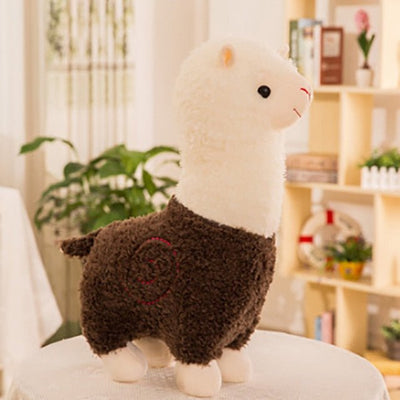 Adorable Alpaca Stuffed Animal, Six Colors, 10" | 25 cm plush toy – – brown – Image 6 | Plushie Produce