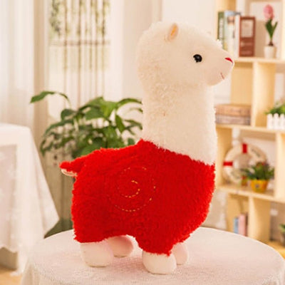 Adorable Alpaca Stuffed Animal, Six Colors, 10" | 25 cm plush toy – – red – Image 2 | Plushie Produce