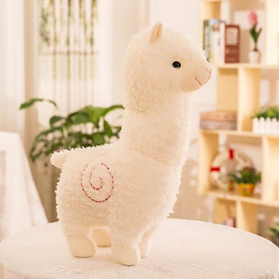 Adorable Alpaca Stuffed Animal, Six Colors, 10" | 25 cm plush toy – – white – Image 3 | Plushie Produce