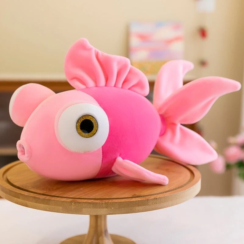 Cartoon Fish Plush Toy: Three Colors, 14 in | 35 cm plush toy – – Pink – Image 3 | Plushie Produce