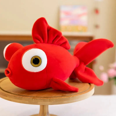 Cartoon Fish Plush Toy: Three Colors, 14 in | 35 cm plush toy – – Red – Image 4 | Plushie Produce