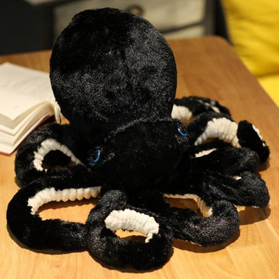 Fuzzy Octopus Plushie, Five Colors, 12-26" | 30-65 cm plush toy – – Black – Image 3 | Plushie Produce