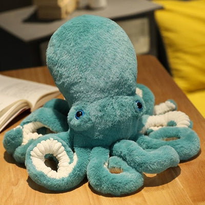 Fuzzy Octopus Plushie, Five Colors, 12-26" | 30-65 cm plush toy – – Green – Image 5 | Plushie Produce