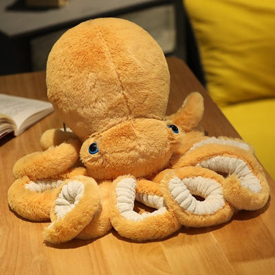 Fuzzy Octopus Plushie, Five Colors, 12-26" | 30-65 cm plush toy – – Light Brown – Image 4 | Plushie Produce