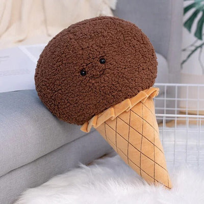 Ice Cream Cone Plush Toy, Five Flavors, 18" | 46 cm plush toy – – Chocolate – Image 2 | Plushie Produce