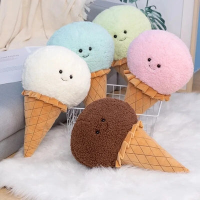 Ice Cream Cone Plush Toy, Five Flavors, 18" | 46 cm plush toy – – – Image 1 | Plushie Produce
