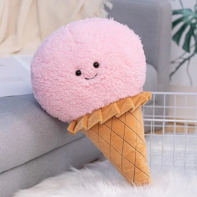 Ice Cream Cone Plush Toy, Five Flavors, 18" | 46 cm plush toy – – Strawberry – Image 5 | Plushie Produce