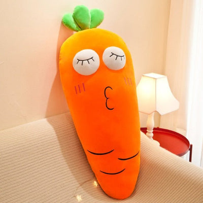 Jumbo Cartoon Carrot Kawaii Plush Toy, 39" | 100 cm plush toy – – Kissing – Image 2 | Plushie Produce