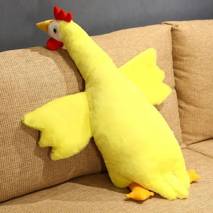 Jumbo Chicken Stuffed Animal, Two Colors, 1.6-4.3' | 50-130 cm plush toy – – yellow – Image 2 | Plushie Produce